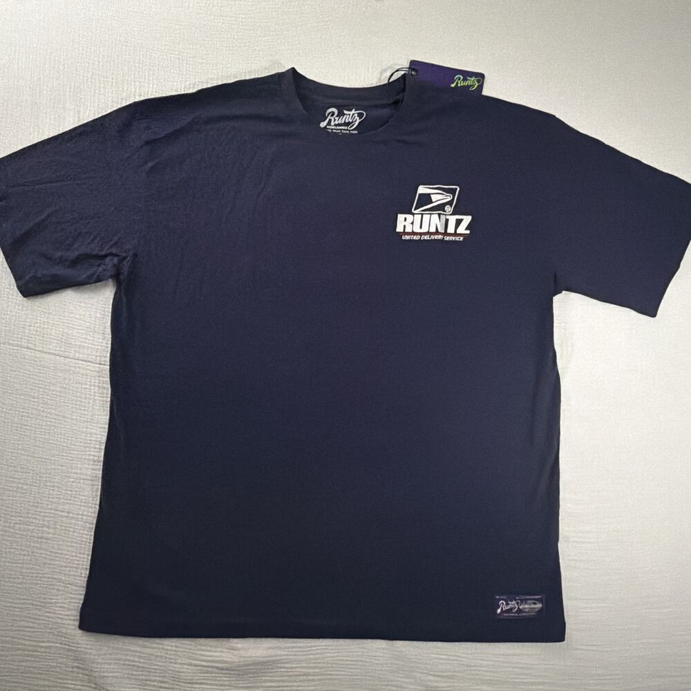 Runtz Streetwear Embroidered United Delivery Service Parody Navy Blue Men’s 3XL